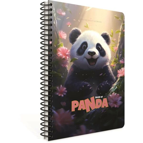Panda A4 80 Yaprak Kareli Karton Kapak Spiralli Defter 7088