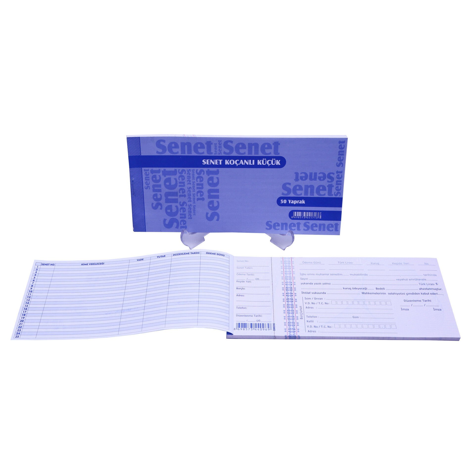 Özkan Senet Zımbalı Koçanlı Küçük 50 li BM671 171