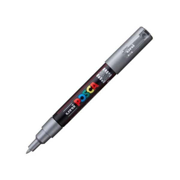Uniball Posca Boyama Markörü PC-1M 07 mm Gümüş