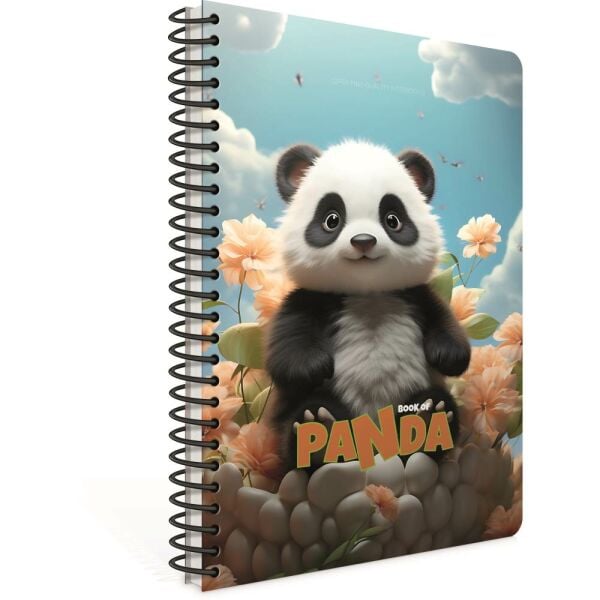 Panda A4 80 Yaprak Çizgili Karton Kapak Spiralli Defter 7086