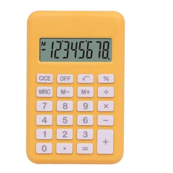 Pin 114S 8 Hane Sarı Cep Hesap Makinesi