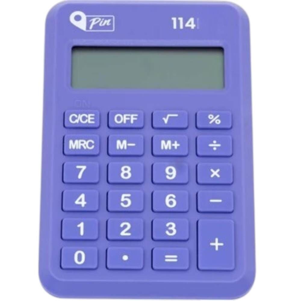 Pin 114L 8 Hane Mor Cep Hesap Makinesi