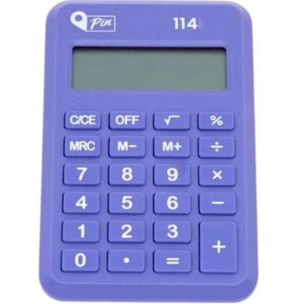 Pin 114L 8 Hane Mor Cep Hesap Makinesi