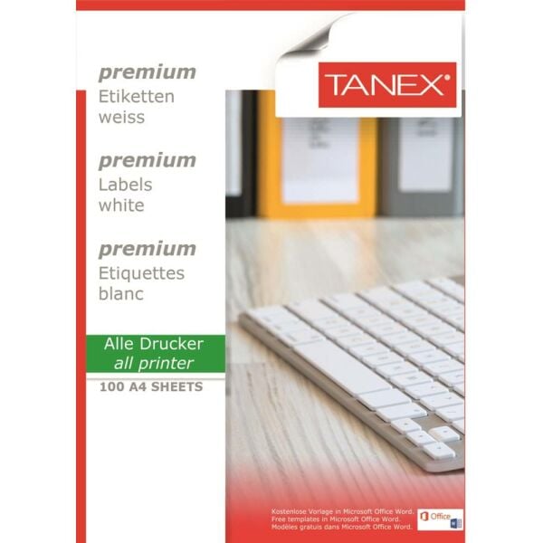 Tanex Laser Etiket Tw-2610 105 X 57 Mm ( 10 ) 100 Lü