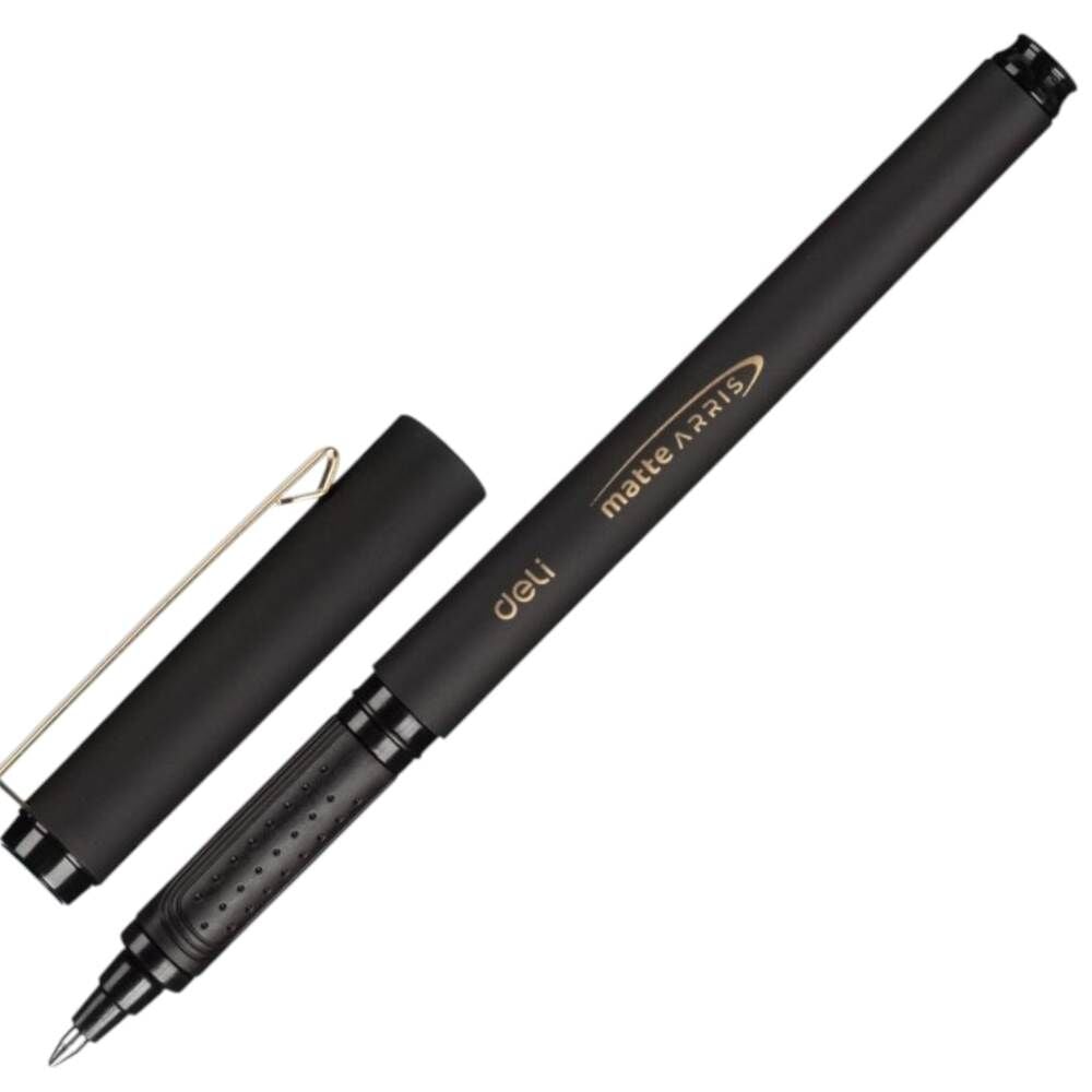Deli Matte Gel Pen 0.7 mm Siyah Roller Kalem
