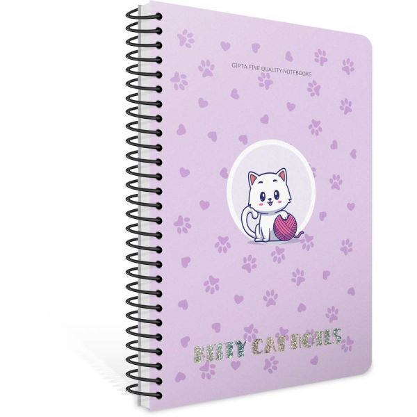 Kitty Cat A4 80 Yaprak Kareli Plastik Kapak Spiralli Defter 7280