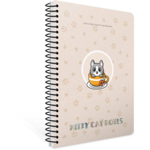 Kitty Cat A4 80 Yaprak Kareli Plastik Kapak Spiralli Defter 7280
