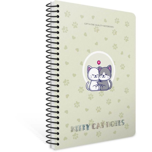 Kitty Cat A4 80 Yaprak Kareli Plastik Kapak Spiralli Defter 7280
