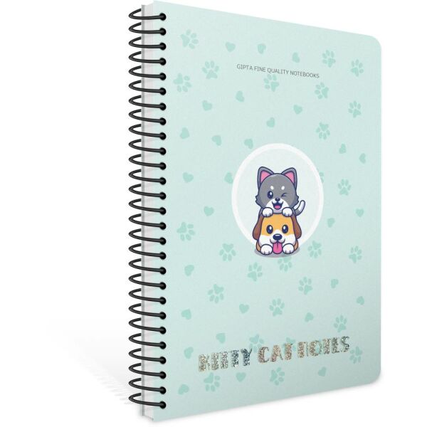 Kitty Cat A4 80 Yaprak Kareli Plastik Kapak Spiralli Defter 7280
