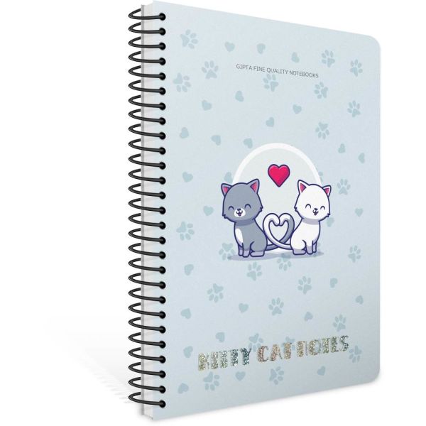 Kitty Cat A4 80 Yaprak Kareli Plastik Kapak Spiralli Defter 7280