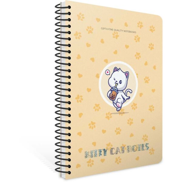 Kitty Cat A4 80 Yaprak Kareli Plastik Kapak Spiralli Defter 7280