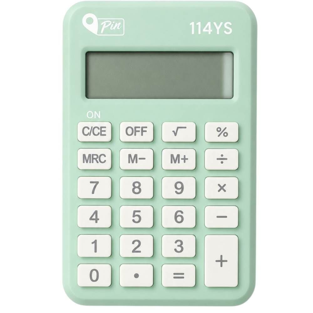 Pin 114YS 8 Hane Yeşil Cep Hesap Makinesi