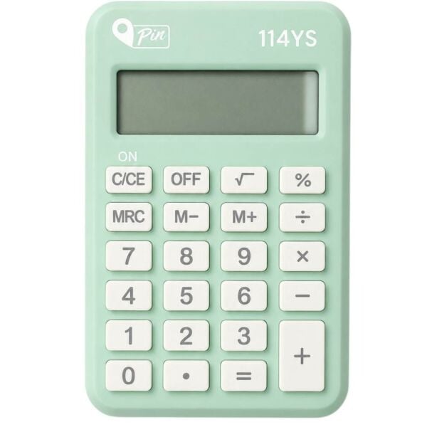 Pin 114YS 8 Hane Yeşil Cep Hesap Makinesi