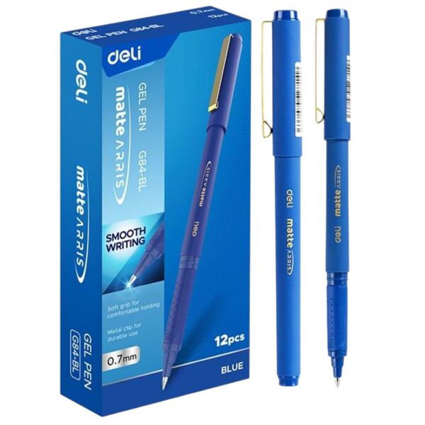 Deli Matte Gel Pen 0.7 mm Mavi Roller Kalem