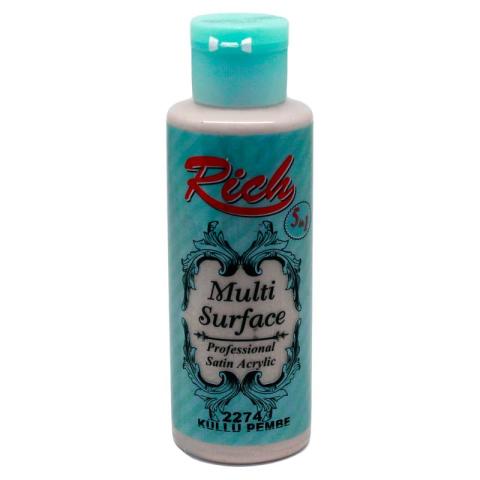 Rich Multi Surface Akrilik Boya 120 cc Küllü Pembe 120-2274