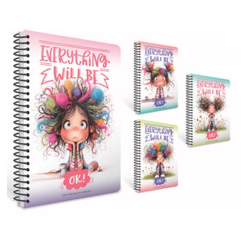 Everythings A4 80 Yaprak Kareli Spiralli Plastik Kapak Defter 7734