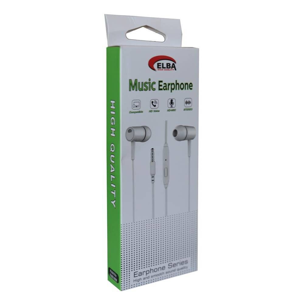 Elba Elb-2706 Beyaz Kulakiçi Type-c Mikrofonlu Kablolu Kulaklık (Ses Kontrol)