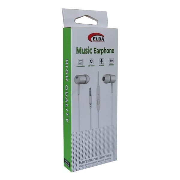 Elba Elb-2706 Beyaz Kulakiçi Type-c Mikrofonlu Kablolu Kulaklık (Ses Kontrol)