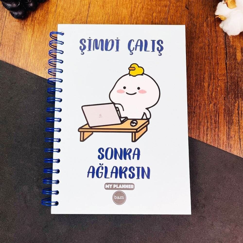 My Planner 1158 Şimdi Çalış Sonra Ağlarsın Spiralli Konuşan Ajanda