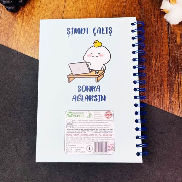 My Planner 1158 Şimdi Çalış Sonra Ağlarsın Spiralli Konuşan Ajanda