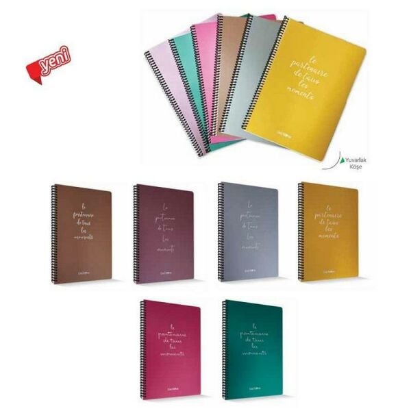 Moments A4 72 Yaprak Çizgili Plastik Kapak Spiralli Defter 72707