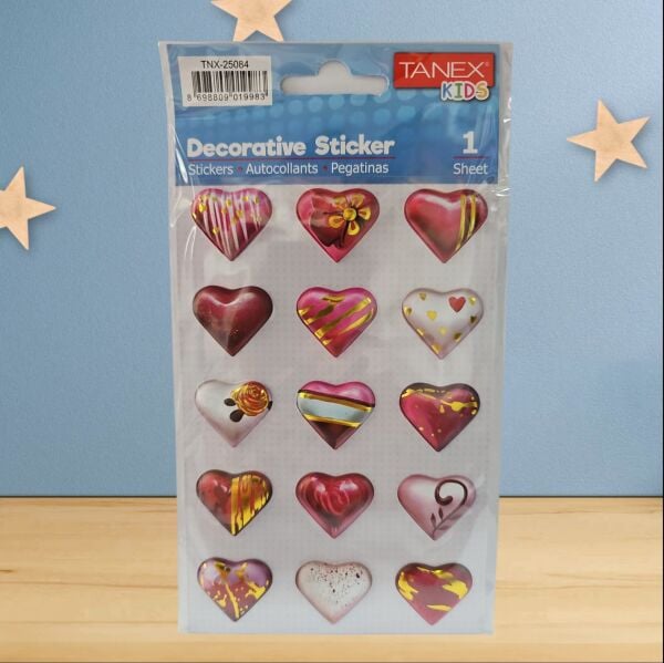 Tanex Sticker Kalp Serisi 25084