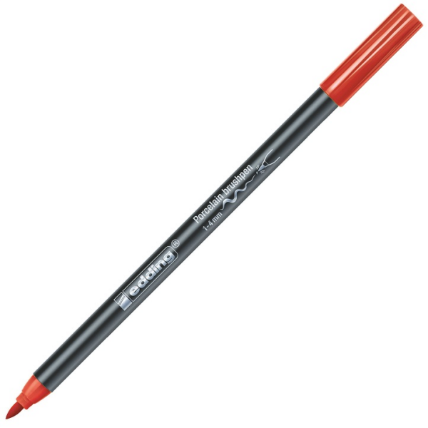 Edding Porselen Kalemi Keçe Uçlu Kırmızı 4200/02