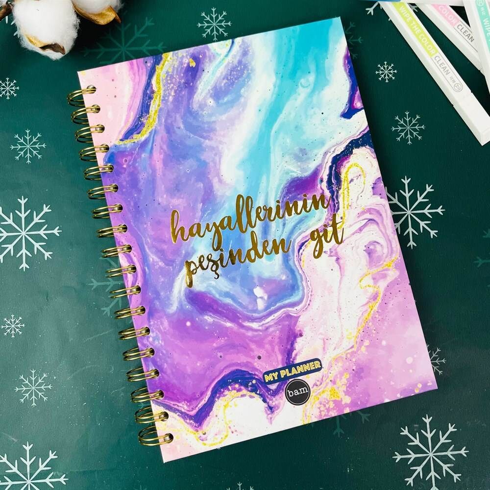 My Planner 1165 Hayallerinin Peşinden Git Spiralli Konuşan Ajanda