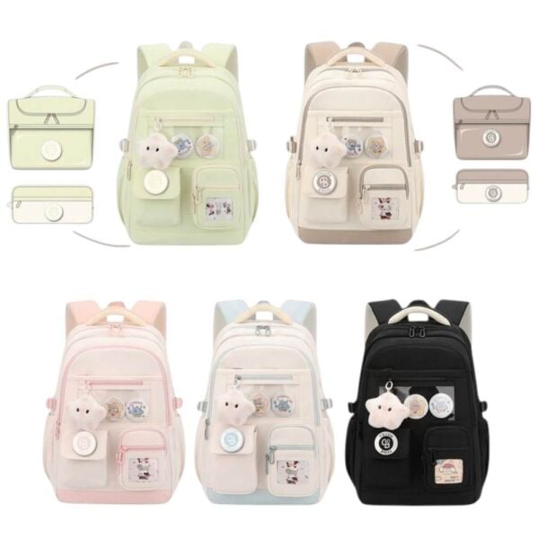 Color Bags B87 3'lü Set Yeşil İlkokul Çantası