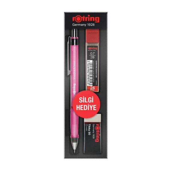 Rotring Versatil Kalem Visuclick Okul Seti 0.7 Pembe