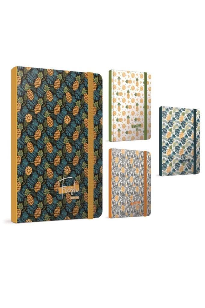Fresh Not Defteri 9x14 cm 60 Yaprak Kareli Sert Kapak 4317