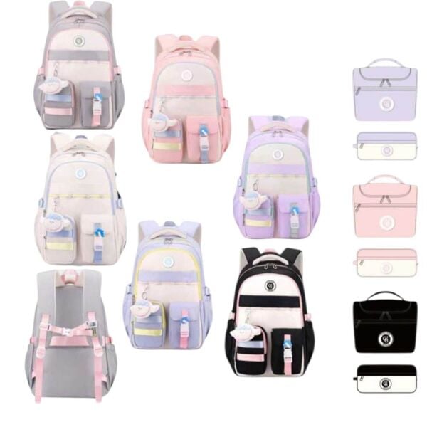 Color Bags B93 3'lü Set Lila İlkokul Çantası