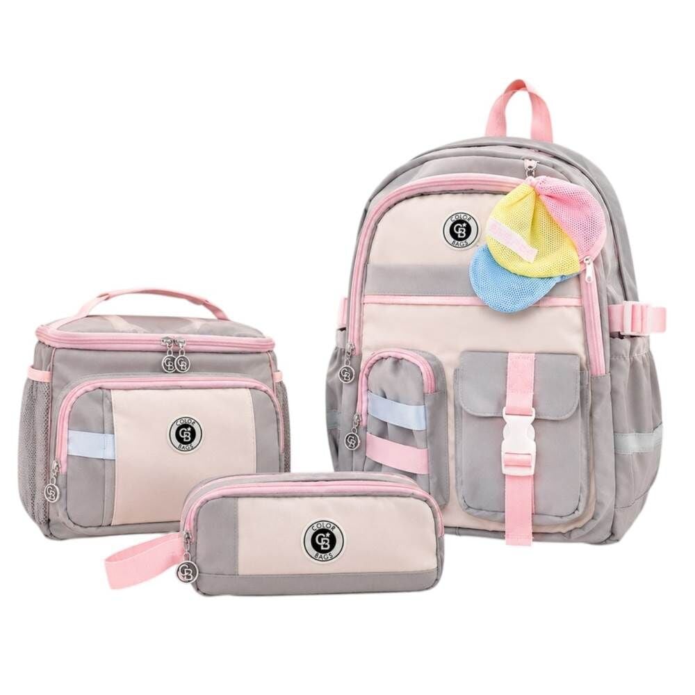 Color Bags B93 3'lü Set Yeşil İlkokul Çantası