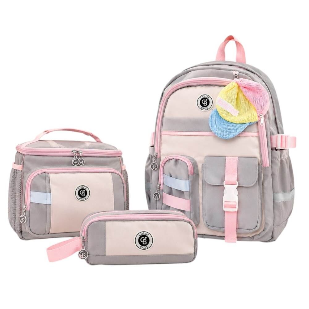 Color Bags B93 3'lü Set Yeşil İlkokul Çantası
