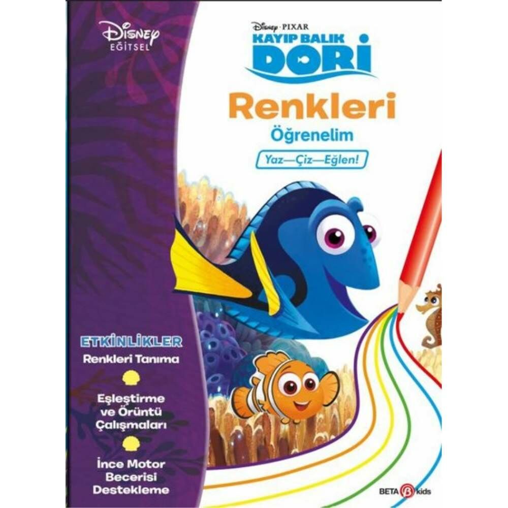 Disney Kayıp Balık Dori Renkleri Öğrenelim Yaz Çiz Eğlen