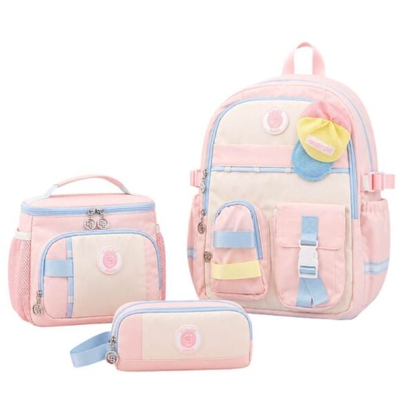 Color Bags B93 3'lü Set Pembe İlkokul Çantası