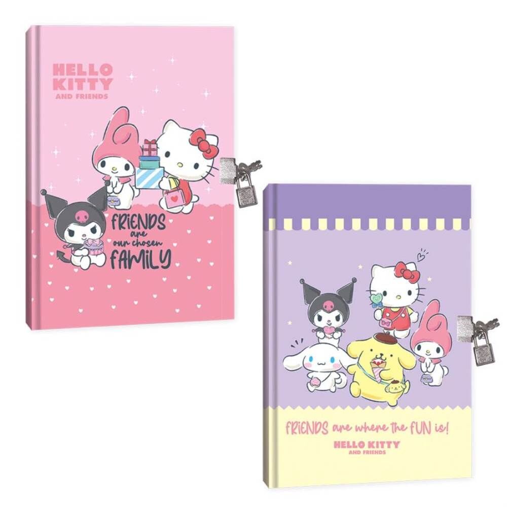 Hello Kitty 14x20 80 Yaprak Kilitli Hatıra Defteri 310210-13