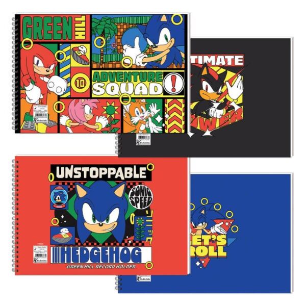 Sonic 25x35 15 Yaprak Spiralli Resim Defteri 300215-5
