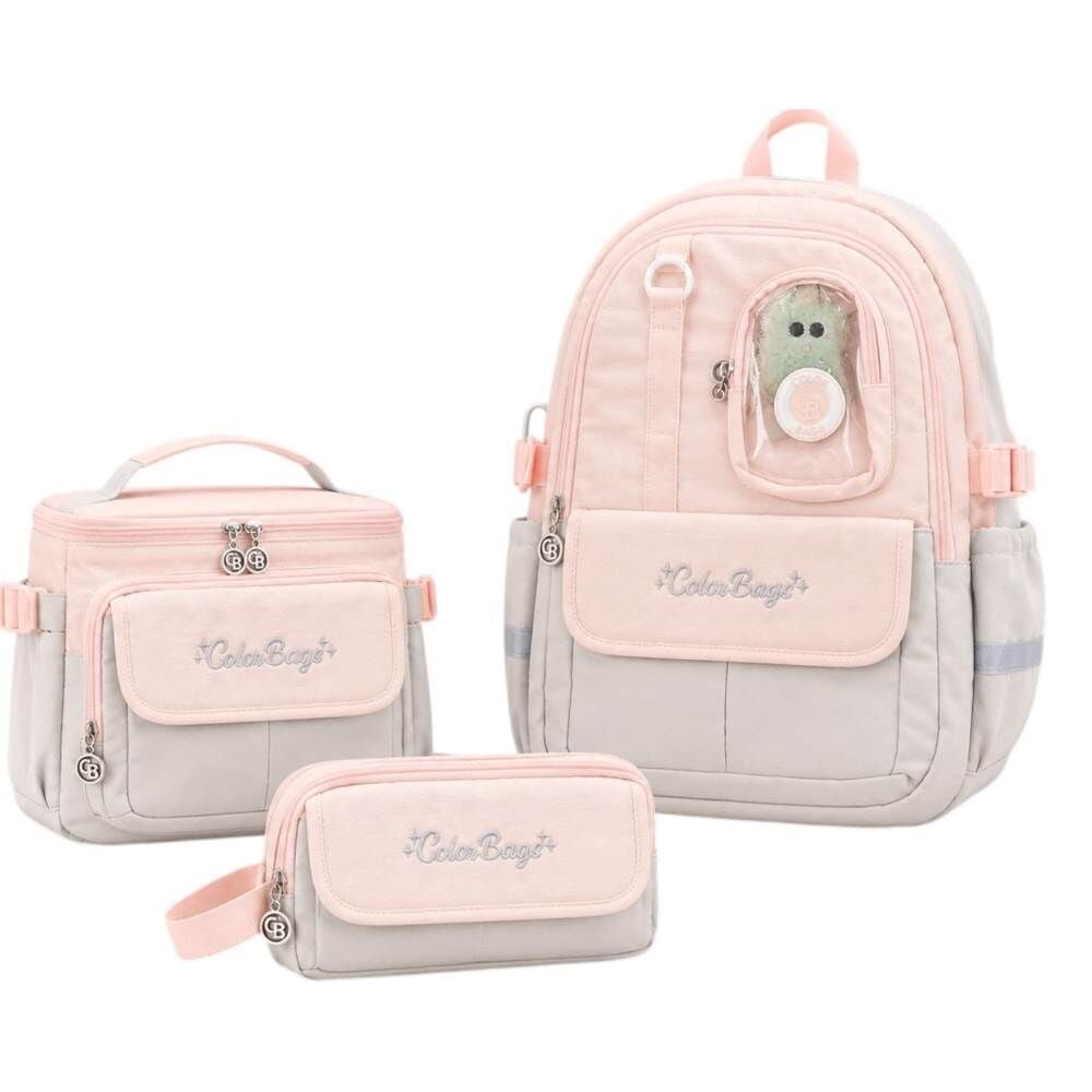 Color Bags B88 3'lü Set Pembe İlkokul Çantası