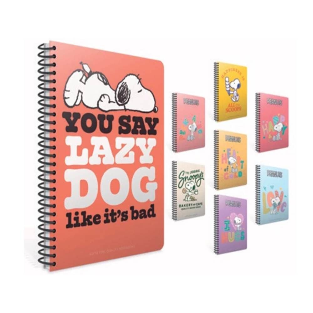 Snoopy A4 80 Yaprak Kareli Karton Kapak Spiralli Defter 7323