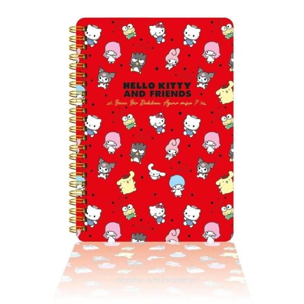 Victorias Journals Hello Kitty Kuromi 14x20 Sert Kapak Spiralli Günlük 524-1891