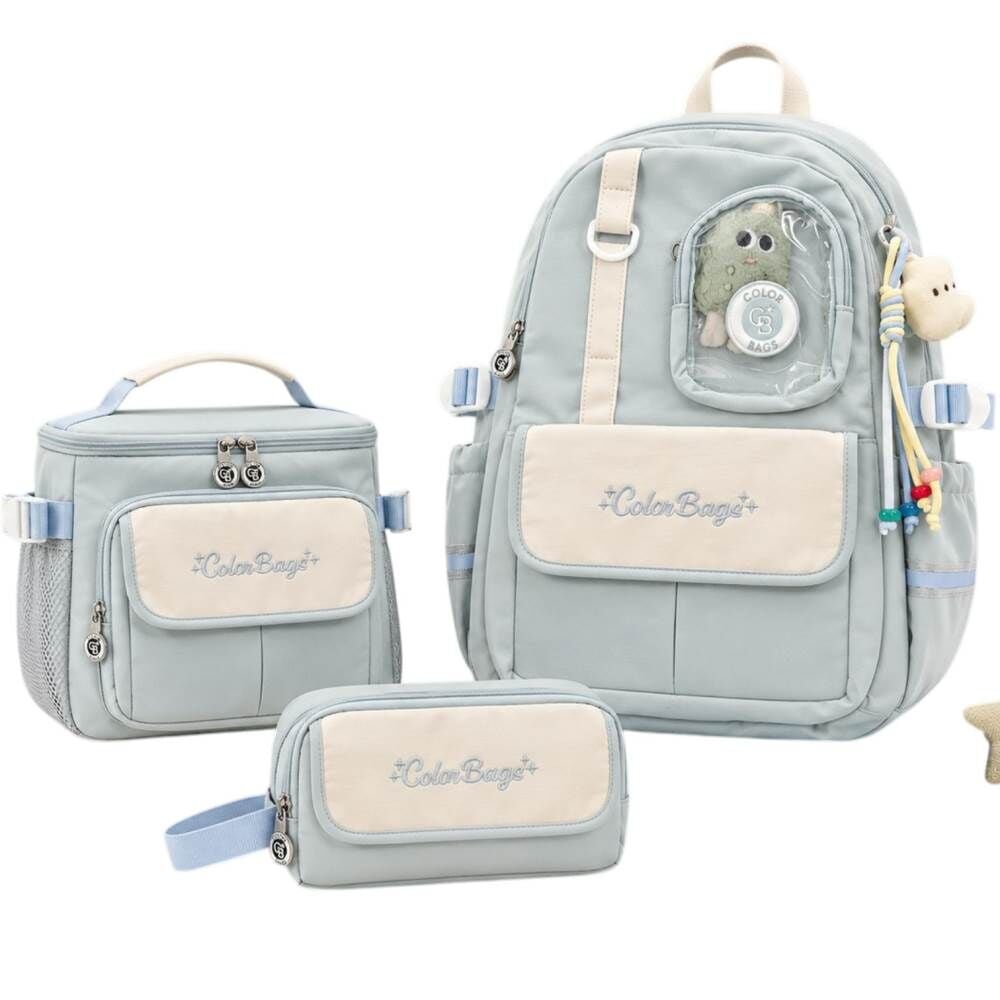 Color Bags B88 3'lü Set Mavi İlkokul Çantası