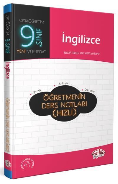 Editör 9.Sınıf İngilizce Ders Notları Hızlı