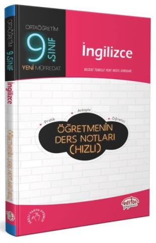 Editör 9.Sınıf İngilizce Ders Notları Hızlı