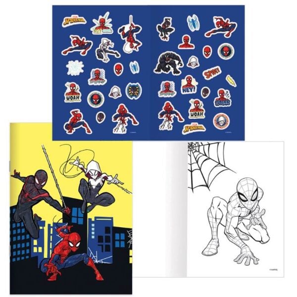 Spiderman Stickerli Boyama Kitabı