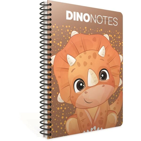 Dino A4 80 Yaprak Kareli Karton Kapak Spiralli Defter 7183