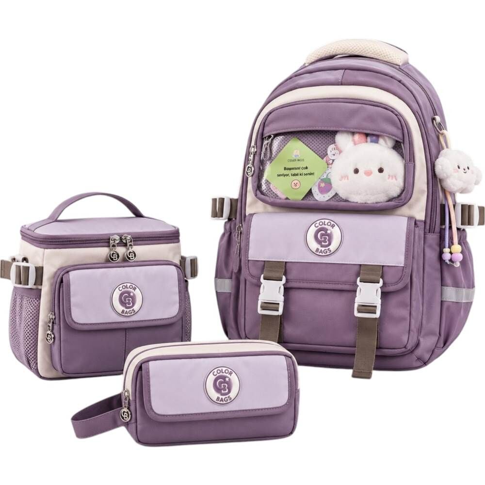 Color Bags B84 3'lü Set Kahve İlkokul Çantası