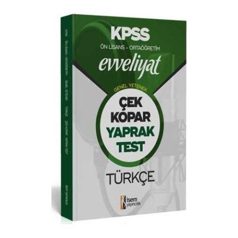İsem Kpss 2020 Lisans Genel Yetenek Evveliyat Türkçe Yaprak Test