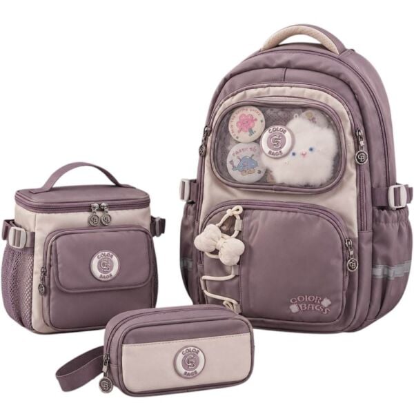 Color Bags B82 3'lü Set Lavanta İlkokul Çantası