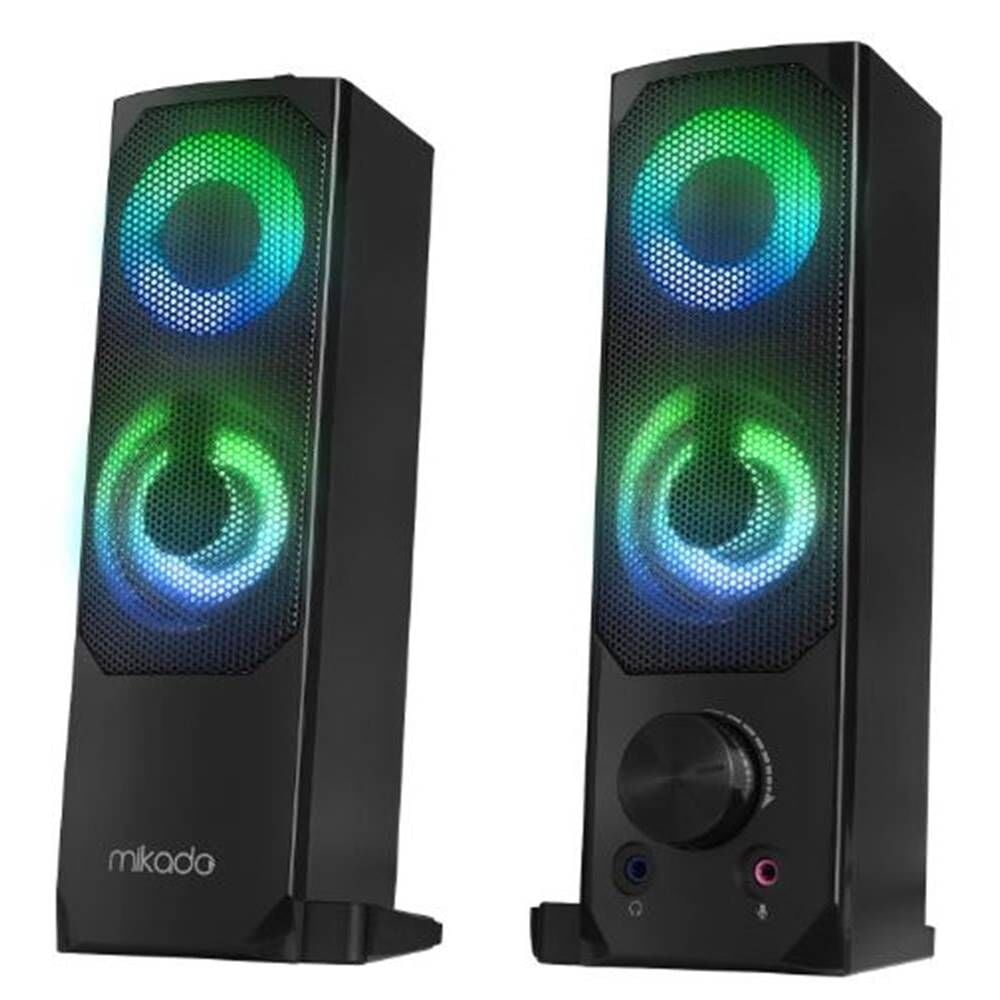 Mikado MD-S102 2.0 3Wx2CH RGB Ledli Siyah USB Soundbar Speaker Hoparlör